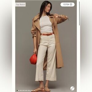 Maeve Cream Cropped Pants